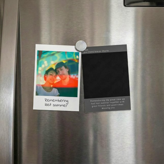 Cartão Postal Fotografia instantânea lembrança memória retrô (Instant photograph retro memory keepsake postcard)