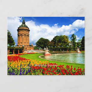 Cartão Postal Fotografia panorâmica bonita de Mannheim, Alemanha