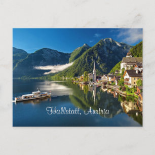 Cartão Postal fotografia panorâmica de Hallstatt, Áustria