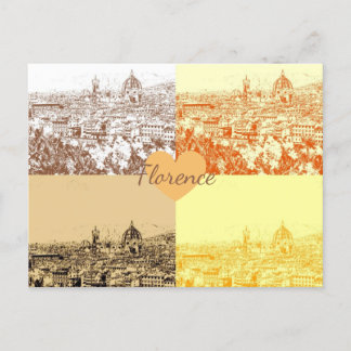 Cartão Postal Fotografia Personalizada de Florença na Itália