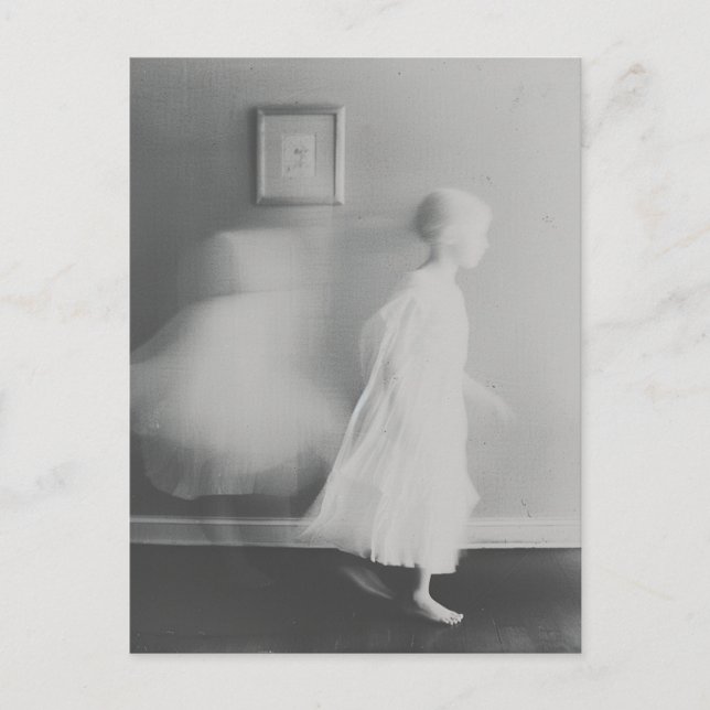 Cartão Postal Fotografia Vintage do Ghost on Film (Frente)