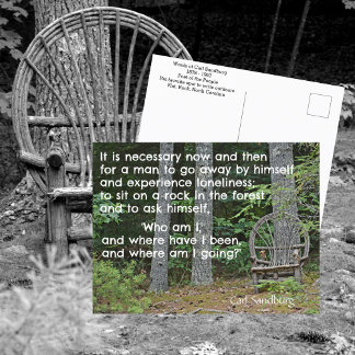 Cartão Postal Fotográfico da Citação de Carl Sandb