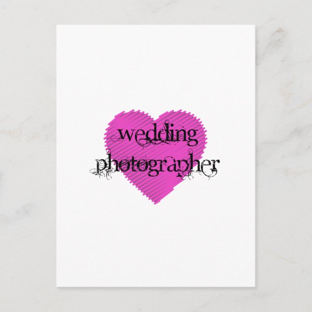 Cartão Postal Fotógrafo De Casamento (Frente)