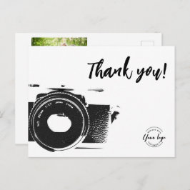 Cartão Postal Fotógrafo de Casamento Logotipo Personalizado Foto