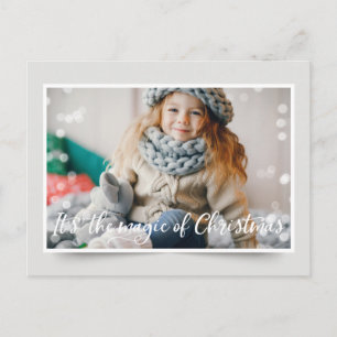 Cartão Postal Fotos da família e faíscas   Feriado mágico