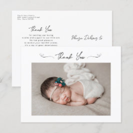 Cartão Postal Fotos de Bebê de Chuveiro de Bebê Corações Minimal