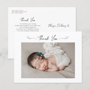 Cartão Postal Fotos de Bebê de Chuveiro de Bebê Corações Minimal