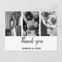 Cartão Postal Fotos de Casamento Personalizadas, Obrigado.