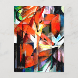 Cartão Postal Fotos de Franz Marc em coloração digital
