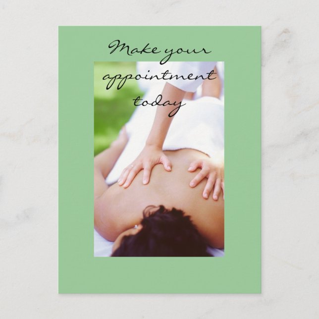Cartão Postal Fotos de Massagem e Bodywork (Frente)