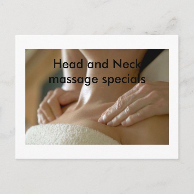 Cartão Postal Fotos de Massagem e Bodywork (Frente)