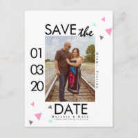 Fotos de Save The Dates com Confetes Limpos