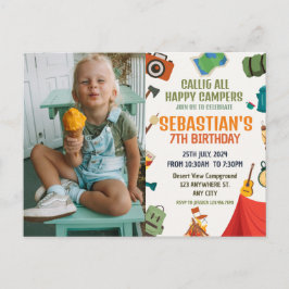 Cartão Postal Fotos do Aniversário de Acampamento