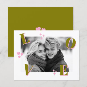 Cartão Postal Fotos personalizadas do Dia de os namorados Vintag