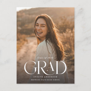 Cartão Postal Fotos Simples de Formatura para Graduandos Minimal