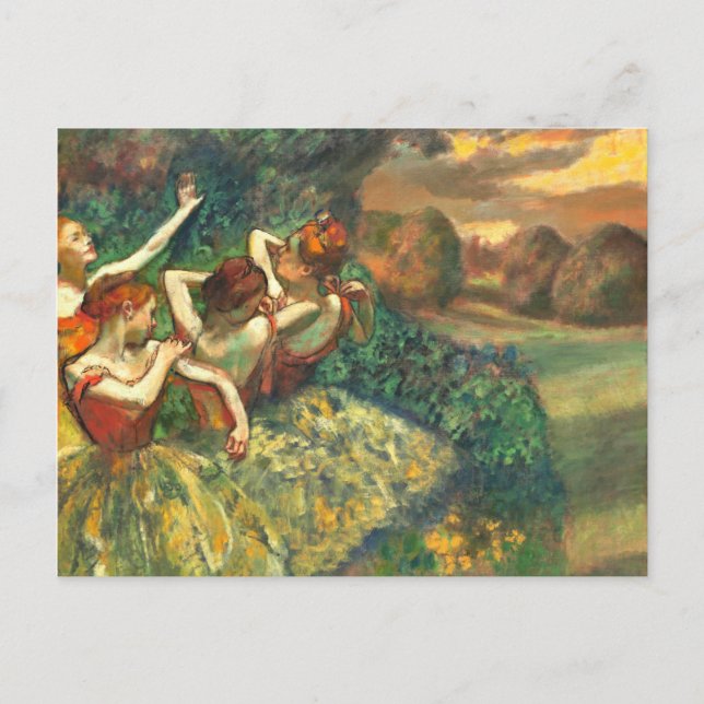 Cartão Postal Four Dancers Edgar Degas (Frente)