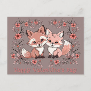 Cartão Postal Fox de Bela Caricatura Amava o Dia do Namorados