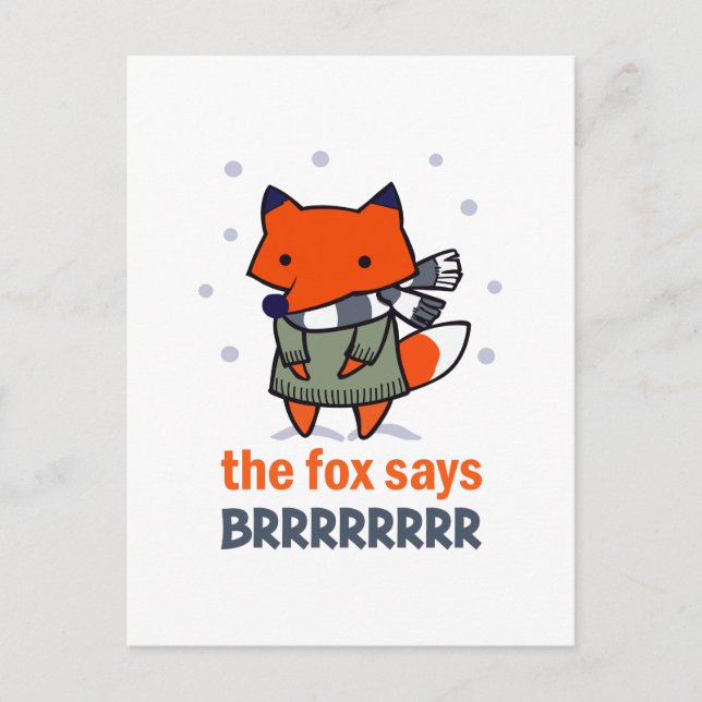 CARTÃO POSTAL FOX DIZ BRRRRR (Frente)