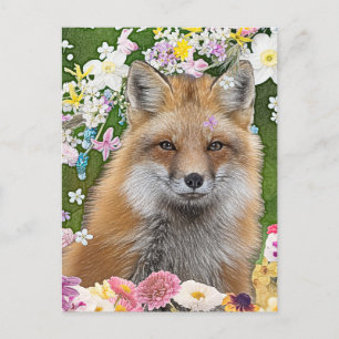 Cartão Postal Fox do conto no Campo das Flores