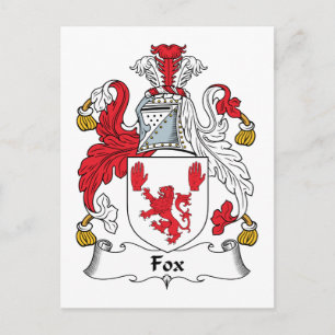 Cartão Postal Fox Family Crest