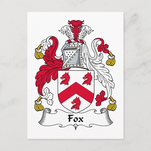 Cartão Postal Fox Family Crest (Frente)