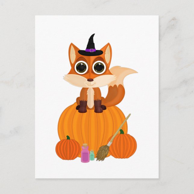 Cartão Postal Fox Halloween (Frente)