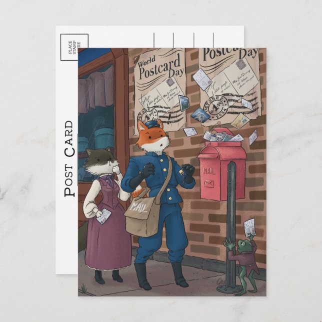 Cartão Postal Fox Mail (Cartão Postal Mundial 2024) (Frente/Verso)