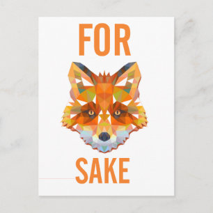 Cartão Postal Fox Sake Engraçado