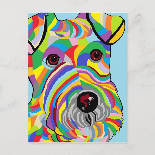 Cartão Postal Fox Terrier do fio (Frente)