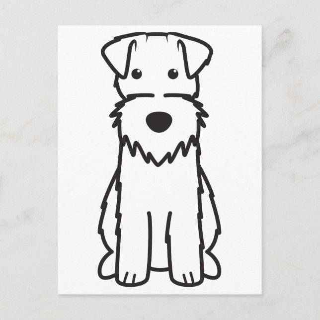 Cartão Postal Fox Terrier Dog Cartoon (Frente)