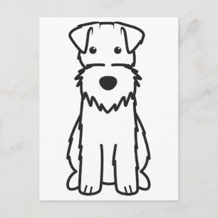 Cartão Postal Fox Terrier Dog Cartoon