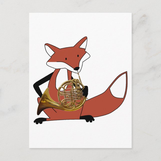 Cartão Postal Fox tocando o Corno Francês (Frente)