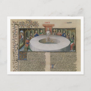 Cartão Postal Fr.120 f.524v Cavaleiros da Mesa redonda de