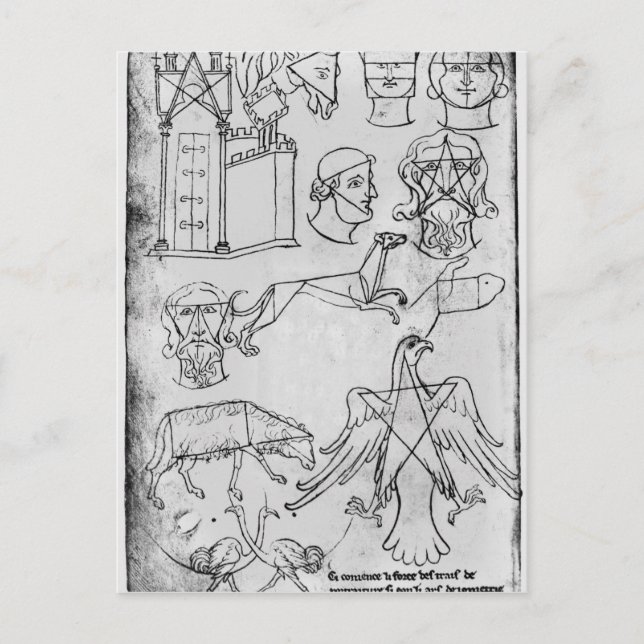 Cartão Postal Fr 19093 fol.18v Diversos desenhos (Frente)