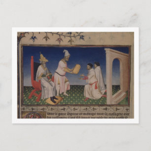 Cartão Postal Fr 2810 f.3v Kublai Khan (1214-94) dando o seu g