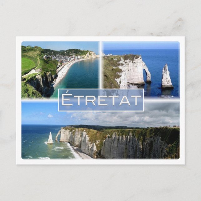 Cartão Postal FR França - Normandia - Etretat - Fios - (Frente)