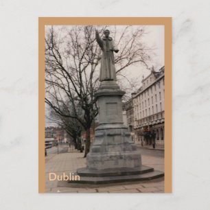 Cartão Postal Fr. Theobold Mathew Monument, Dublin, Irlanda