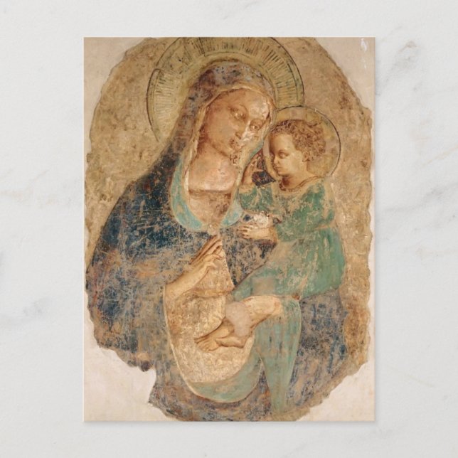 Cartão Postal Fra Angelico - Madonna e Child (Frente)