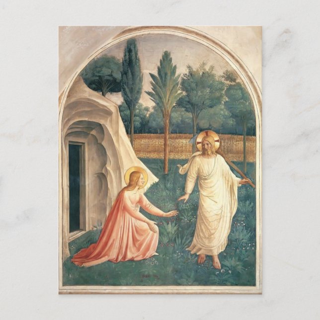 Cartão Postal Fra Angelico - Noli Me Tangere (Frente)