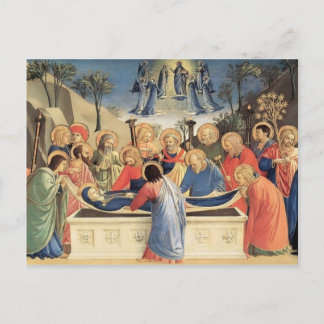 Cartão Postal Fra Angelico - O enterro da Virgem