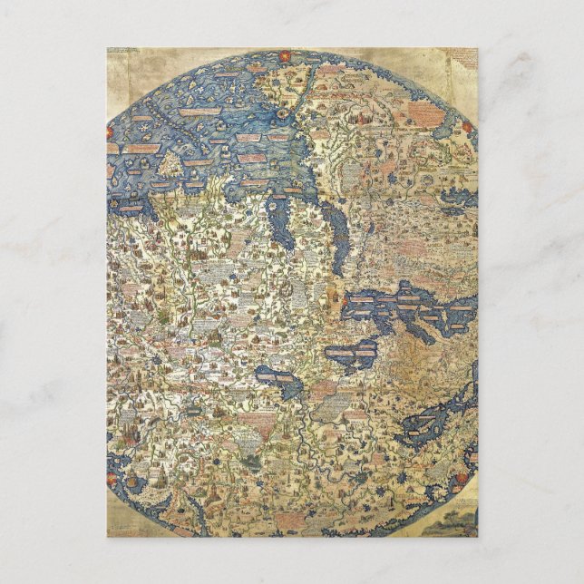 Cartão Postal Fra Mauro Map (Frente)