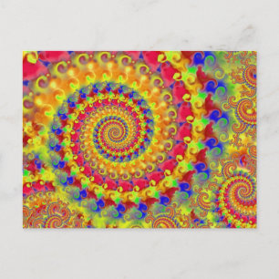 Cartão Postal Fractal Amarelo