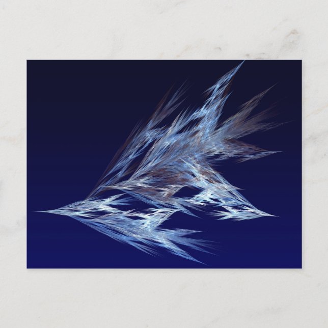 Cartão Postal Fractal - Aves em Voo (Frente)