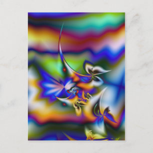 Cartão Postal Fractal Butterfly Fantasy