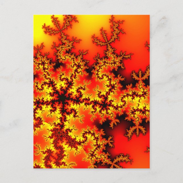 Cartão Postal Fractal de cinco pontas (Frente)