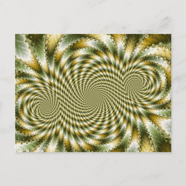 Cartão Postal Fractal de espiral 3 - Cartão-postal Fractal (Frente)