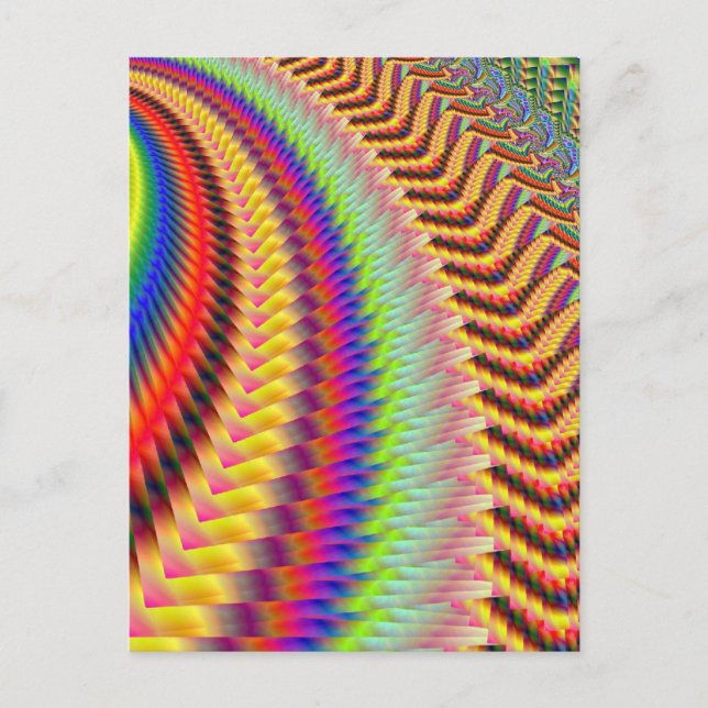 Cartão Postal Fractal de foguetes Rocket Man (Frente)