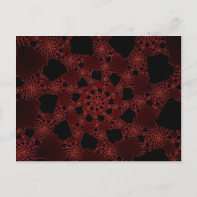 Cartão Postal Fractal de teia aranha (Frente)