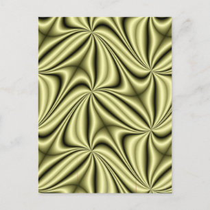 Cartão Postal Fractal do Holograma de Rush Dourado