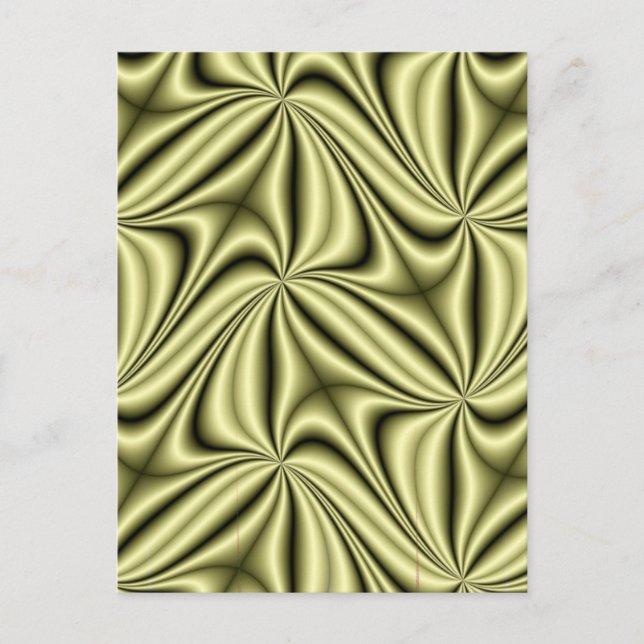 Cartão Postal Fractal do Holograma de Rush Dourado (Frente)